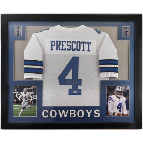 Dak Prescott Signed Custom Framed Jersey Display (Beckett) | Pristine ...