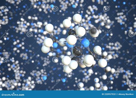 Trimethylamine Molecule, Scientific Molecular Model, 3d Rendering Stock Illustration ...