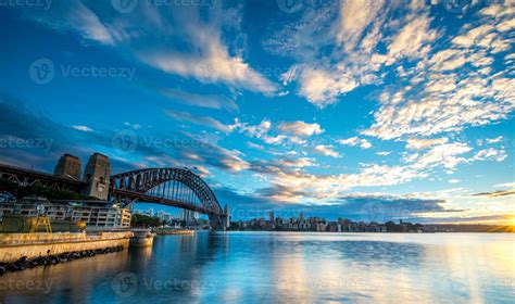 Sunrise from Sydney Harbour bridge. 1134409 Stock Photo at Vecteezy