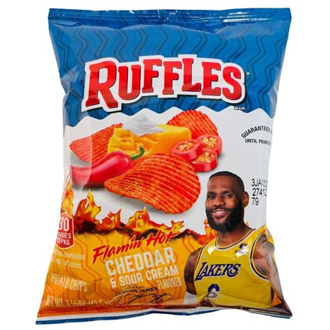 Ruffles Flamin' Hot Cheddar & Sour Cream Chips 1.5oz | Candy Funhouse