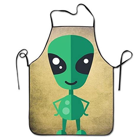 MPLLUF Cute Alien Women's Funny Creative Print Cooking Aprons | Cute ...