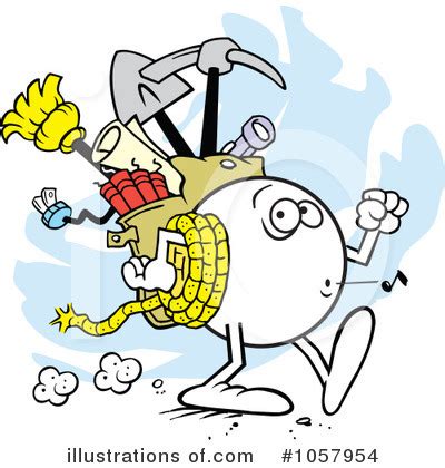 Cautious Clipart #1046454 - Illustration by toonaday