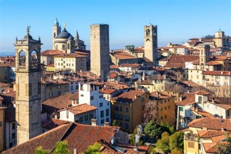 Bergamo historical Old Town, Lombardy, Italy - GlobePhotos - royalty ...