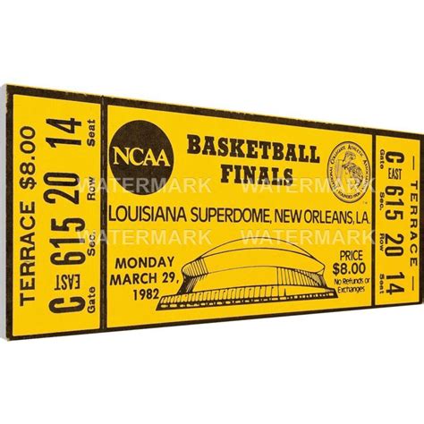 That's My Ticket North Carolina Tar Heels 1982 Ncaa Basketball Finals ...