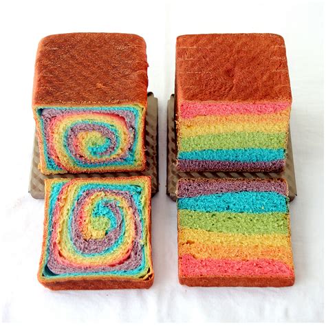 Foodagraphy. By Chelle.: Rainbow Cube Bread Loaves