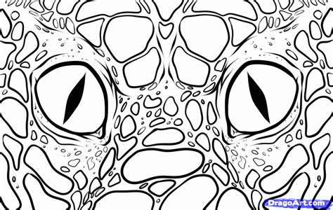 Dragon Face Close-Up Coloring Page - Coloring Home