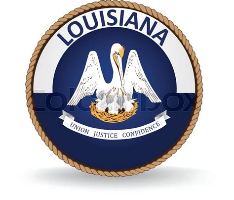 Flag seal of the state of Louisiana. | Stock vector | Colourbox