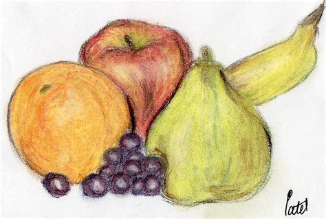 Still Life - Fruit Drawing by Bav Patel - Pixels