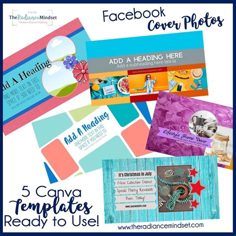 Receive FIVE Facebook Cover Photo CANVA Templates already designed for ...