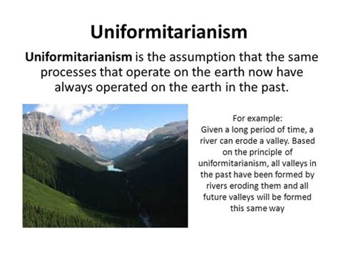 Uniformitarianism Examples