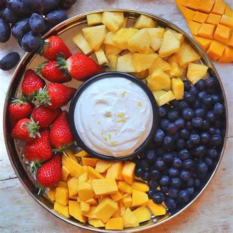 Greek Yogurt Fruit Dip - End of the Fork