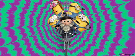 Gru 的崛起 - Minions 和 Gru 騎自行車 8K 壁紙下載