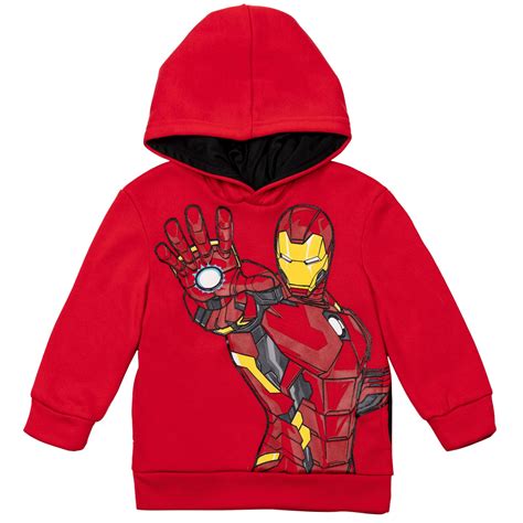 Marvel Avengers Big Boys Fleece Pullover Hoodie Iron Man 14-16 ...