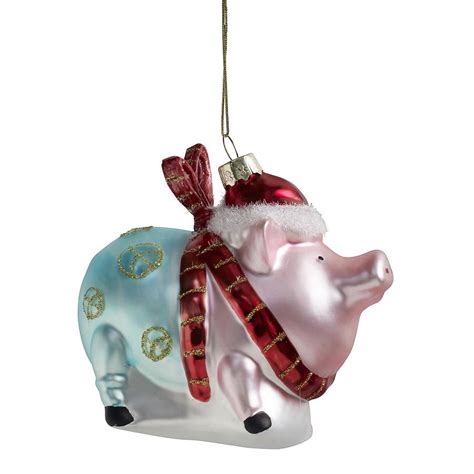 nordal pig christmas decorations by bell & blue | notonthehighstreet.com