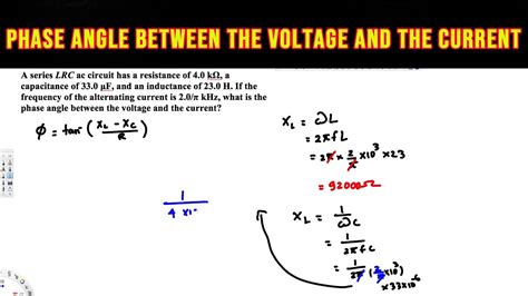 what is the phase angle between the voltage and the current? - YouTube