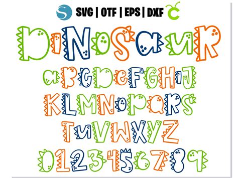 Dinosaur Font SVG Dinosaur Font OTF Dinosaur letters SVG | Etsy