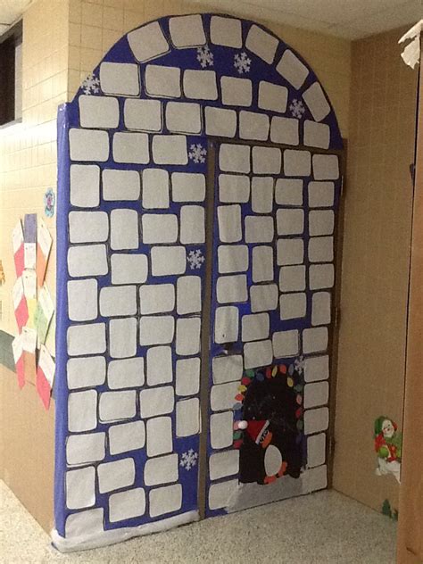 Igloo Classroom Door for Christmas | Winter activities preschool, Classroom christmas ...