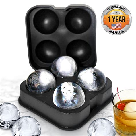 NutriChef NC4IBS - Home Kitchen Ice Ball Mold - Circle Ice Cube Ball ...