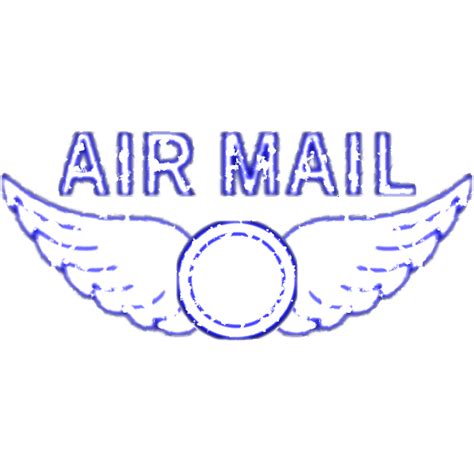 Vector drawing of air mail rubber stamp imprint | Free SVG