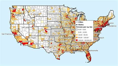 USA Population Density Map | MapBusinessOnline