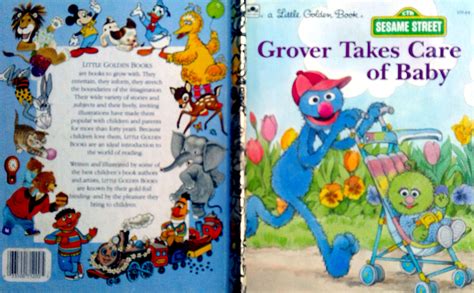 A little Golden Book SESAME STREET Grover Takes Care of Baby by By ...