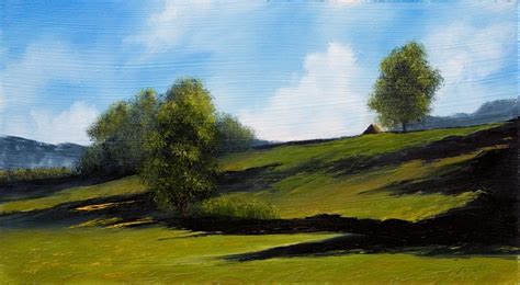 Green Hills - Oil Painting - Fine Arts Gallery - Original fine Art Oil Paintings, Watercolor Art ...