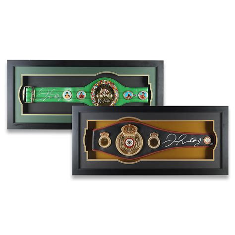 Floyd Mayweather Jr. Signed Set of (2) Full-Size WBC & WBA Custom ...