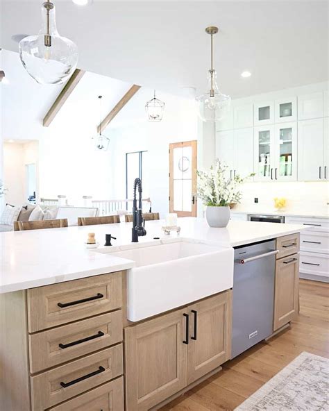 Kitchen Island With Wooden Shaker Cabinets - Soul & Lane