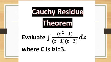 Residue Theorem/Cauchy Residue Theorem Example-Complex Integration - YouTube