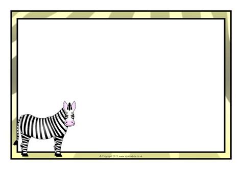 Zebra A4 Page Borders (SB9226) - SparkleBox