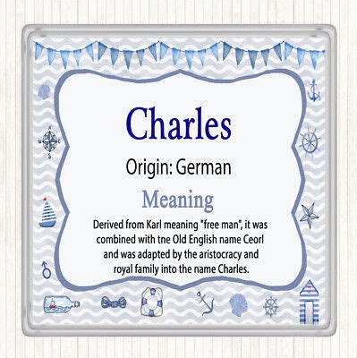 Charles Name Meaning Drinks Mat Coaster Nautical | eBay