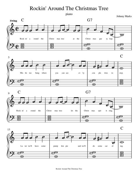 Rockin'_Around_The_Christmas_Tree Sheet music for Piano (Solo) | Musescore.com