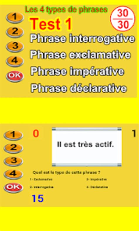 Apprendre les types de phrases для Android — Скачать