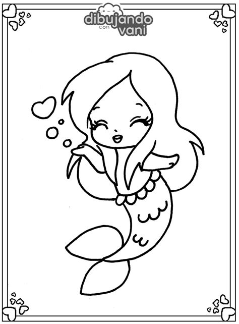 Dibujos Kawaii Faciles De Sirenas Desenhos Para Colorir Ariel | Images ...