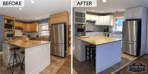 Painting Kitchen Cupboards Before And After Pictures | Cabinets Matttroy