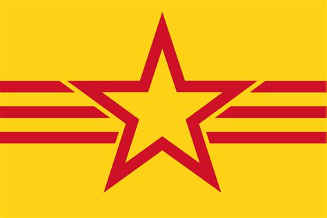 Flag of Vietnam if they made a compromise instead of a war : r/vexillology