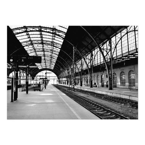 Train station black and white photo poster | Zazzle | Photo posters ...