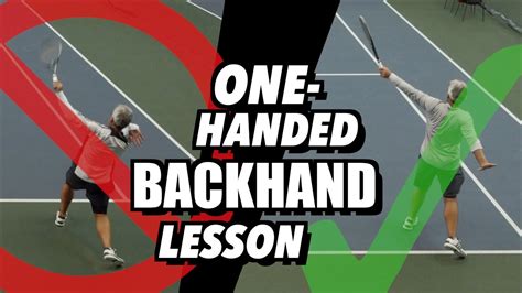 Tennis Lesson: One Handed Backhand Technique - Drills and Tips - YouTube