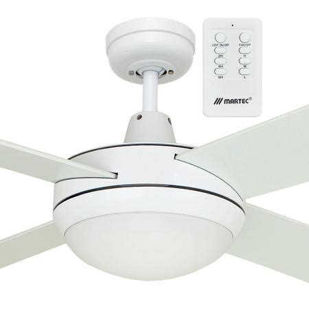 Martec Lifestyle 52" Ceiling Fan With 2 X E27 Light + Premier Remote - White