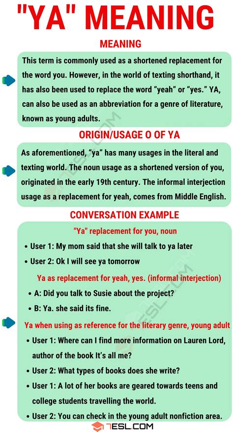 "Ya" Meaning | What Does The Term "Ya" Stand for? • 7ESL