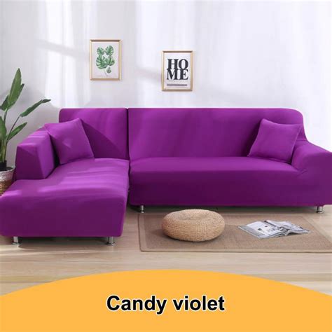 Buy Corner Sofa Sectional L-style Sofa Cover Polyester Sofa Cover 1PC General Tight Wrap Elastic ...
