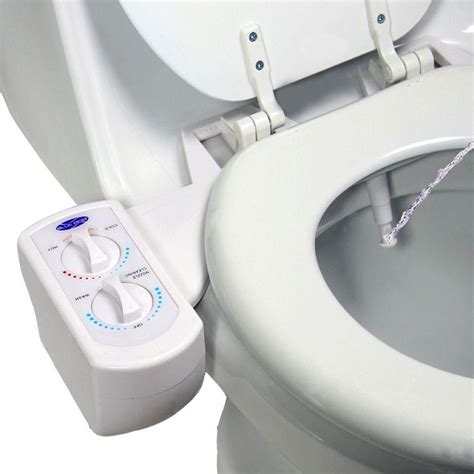 Non-Electric Hot and Cold Water Attachable Bidet System in White-BB-3000W - The Home Depot ...