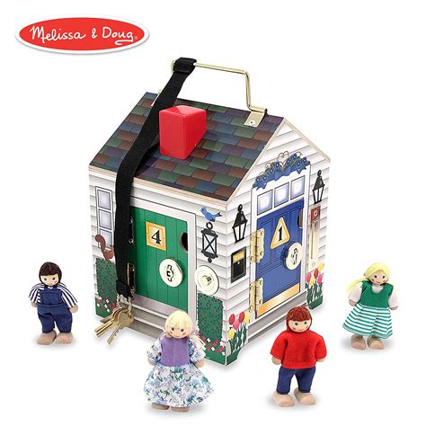 Amazon Lowest Price: Melissa & Doug Take-Along Wooden Doorbell Dollhouse