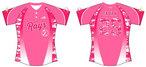 Lady Rays Custom Breast Cancer Baseball Jerseys - Custom Softball Jerseys .com - The World's #1 ...