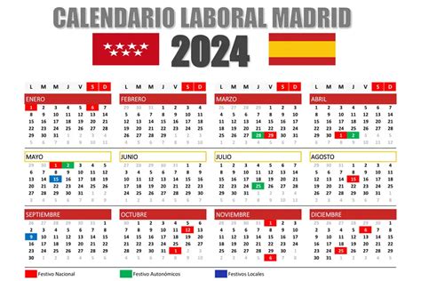 Calendario Laboral 2024 Madrid Pdf Por Meses - Vera Allison