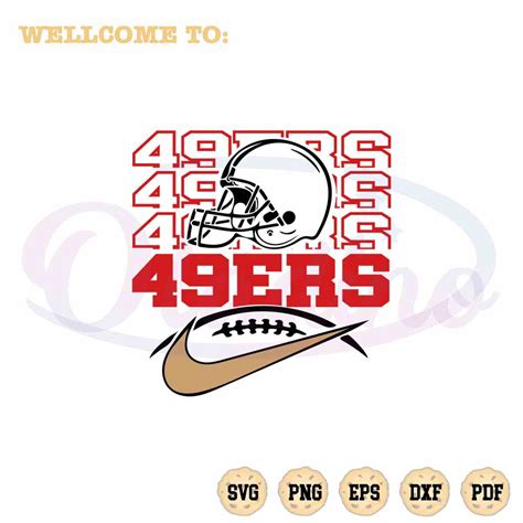 San Francisco 49ers SVG Logo Football For Team Cutting Files - Oladino