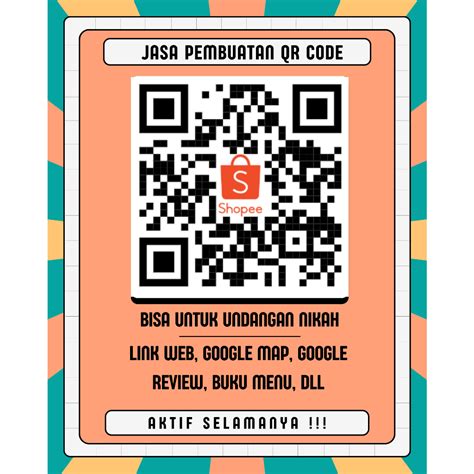 Jual QR CODE AKTIF SELAMANYA DAN PERMANEN [BISA CUSTOM QR CODE] | Shopee Indonesia