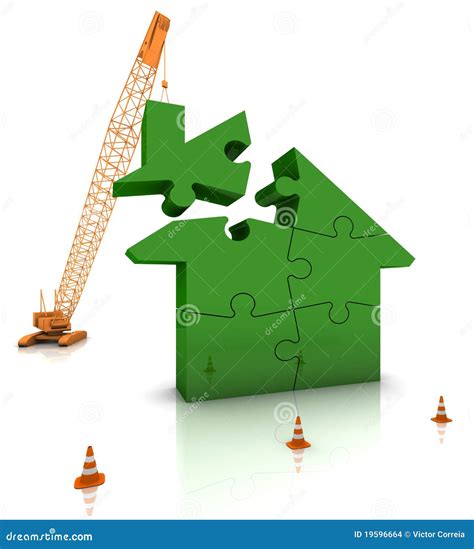 Building a Green Home stock illustration. Illustration of activity - 19596664