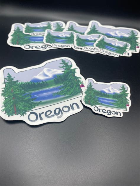 Oregon State Outline Sticker Mount Hood - Etsy