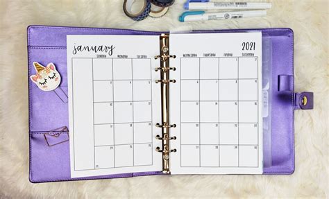 A5 Planner Inserts for 2021-2022 - Planning Inspired